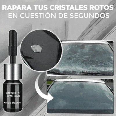 Liquido reparación de vidrios rotos para autos